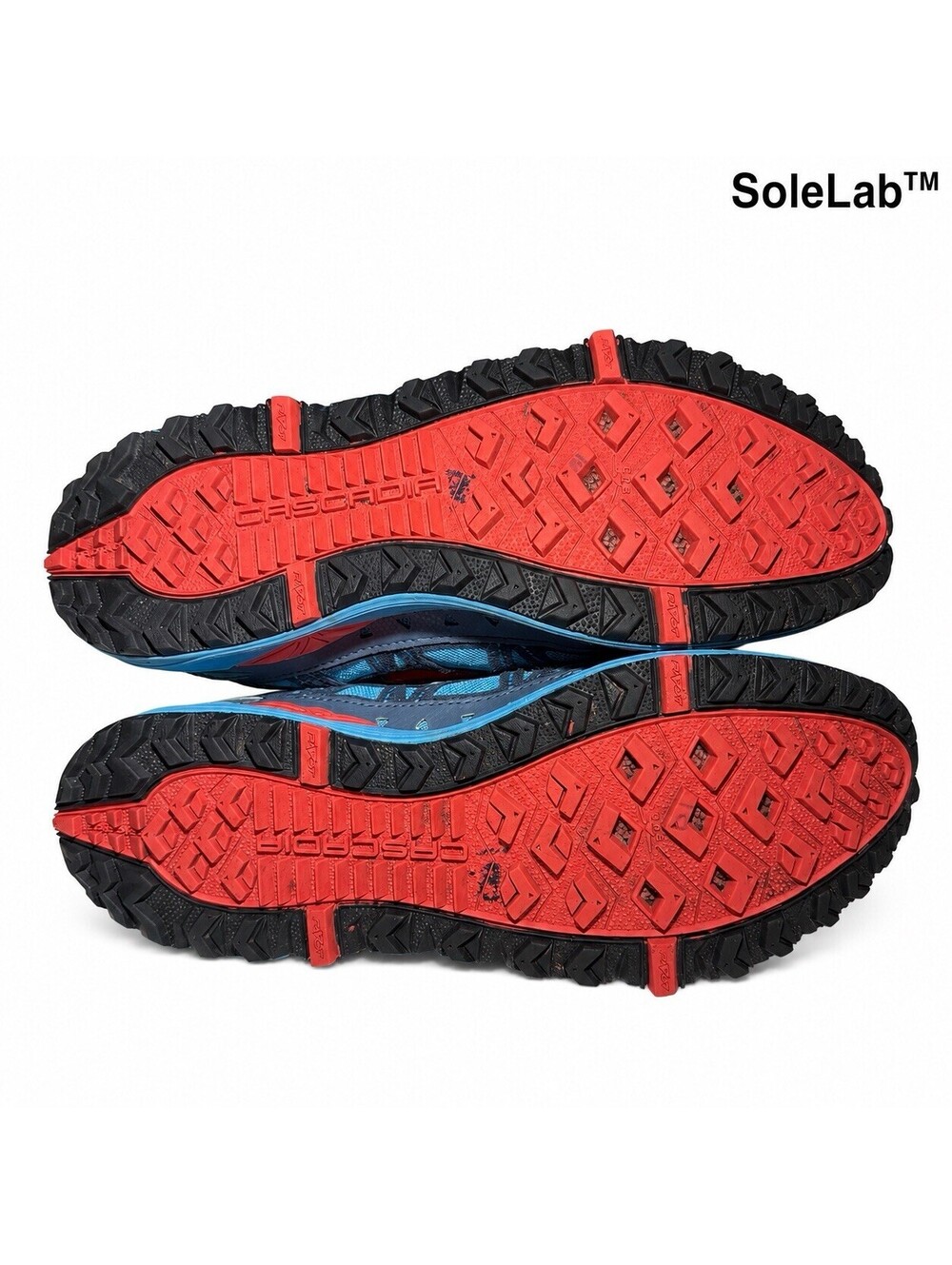 Brooks Cascadia 8 Womens 9 B Blue Red Trail Running Hiking Shoes 1201271B405 - Picture 6 of 7